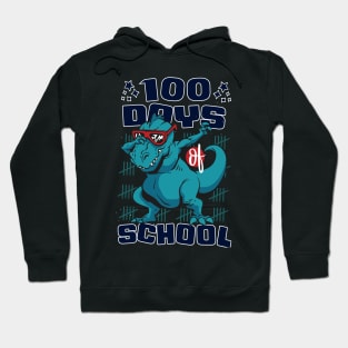 100 Days of school featuring a T-rex dino Dabbing #2 Hoodie